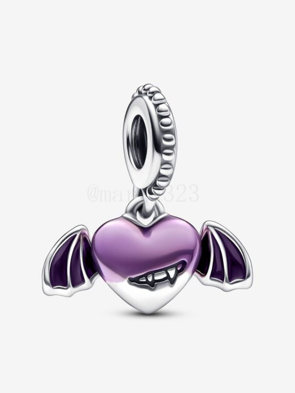 Pandora Vampire Winged Heart Dangle Charm